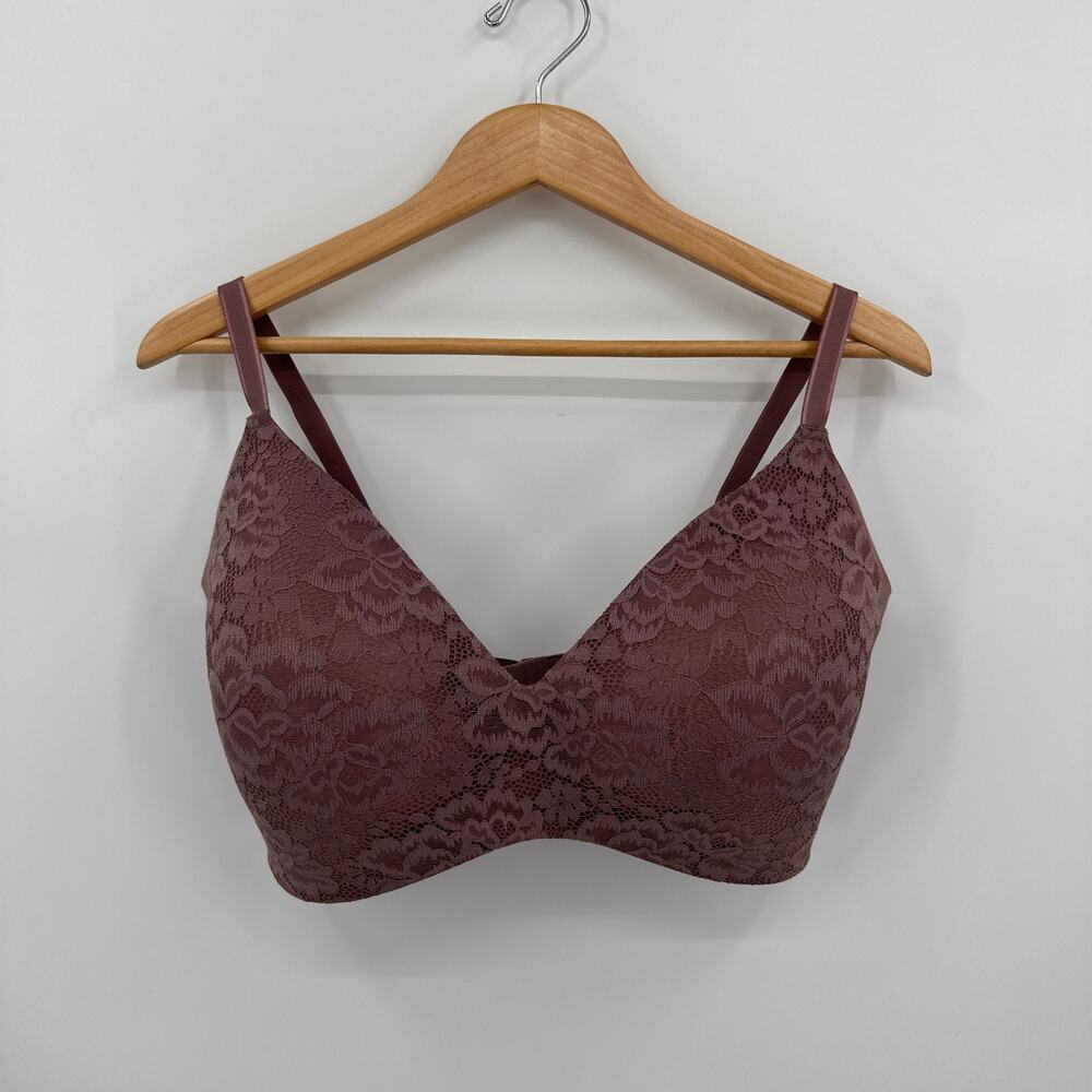 Knix Lace WingWoman Contour Bra Size 8+ Dark Mauve
